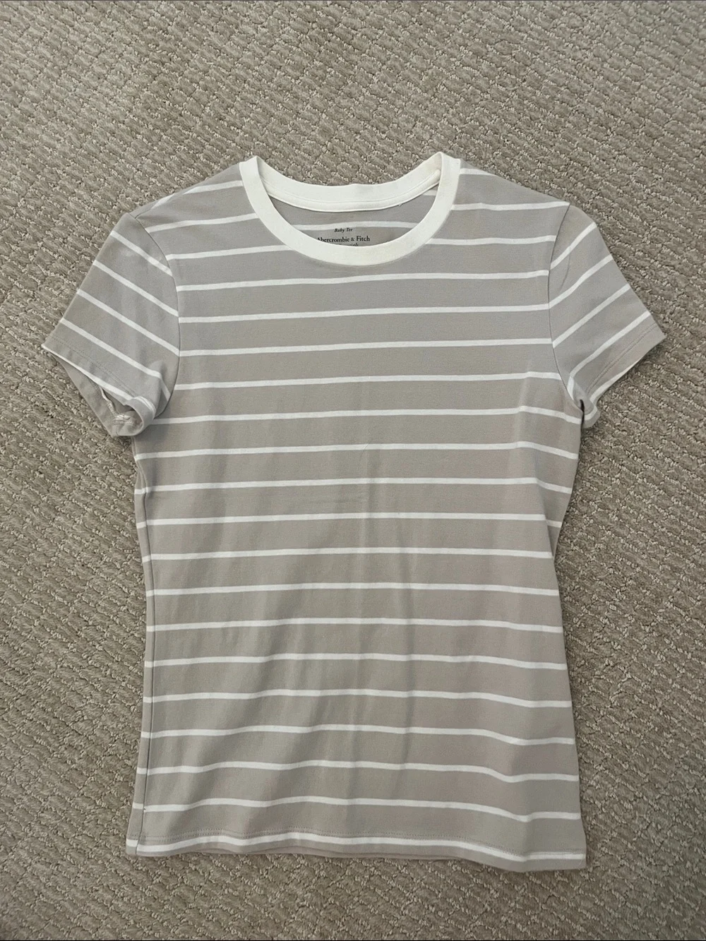 Abercrombie & Fitch Short-Sleeve Tee Trio - Yellow, Taupe, White - Picture 3 of 5